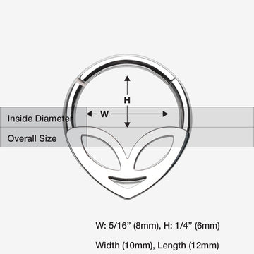 Detail View 1 of Retro Alien Head Segment Clicker Ring